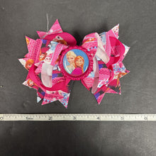Load image into Gallery viewer, Anna &amp; Elsa Bowknot Bottlecap Hairbow Clip

