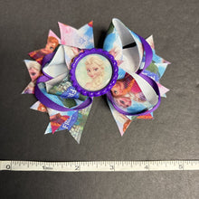 Load image into Gallery viewer, Elsa Bowknot Bottlecap Hairbow Clip
