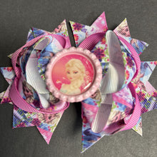 Load image into Gallery viewer, Elsa Bowknot Bottlecap Hairbow Clip
