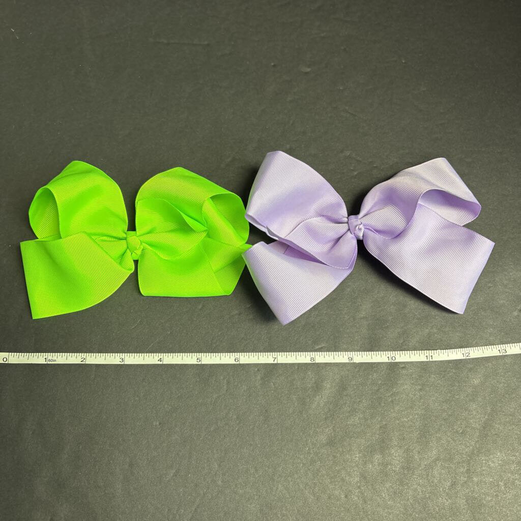 2pk Solid Hairbow Clips