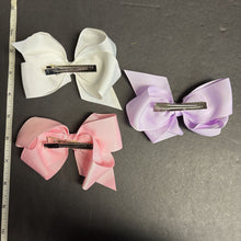 Load image into Gallery viewer, 3pk Solid Hairbow Clips
