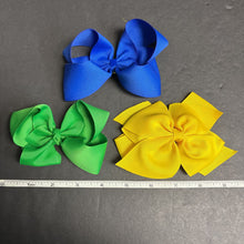 Load image into Gallery viewer, 3pk Solid Hairbow Clips
