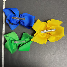 Load image into Gallery viewer, 3pk Solid Hairbow Clips

