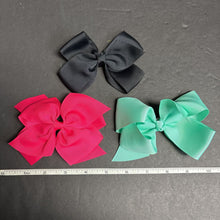 Load image into Gallery viewer, 3pk Solid Hairbow Clips
