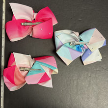 Load image into Gallery viewer, 3pk Rhinestone Hairbow Clips
