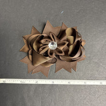 Load image into Gallery viewer, Solid Rhinestone Hairbow Clip
