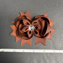 Load image into Gallery viewer, Solid Rhinestone Hairbow Clip

