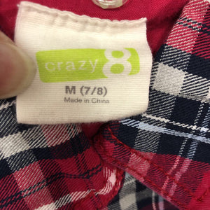 girls crazy 8 red/blu jacket sz 7/8