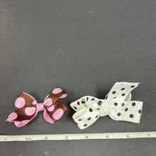 Load image into Gallery viewer, 2pk Polka Dot Hairbow Clips
