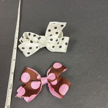 Load image into Gallery viewer, 2pk Polka Dot Hairbow Clips
