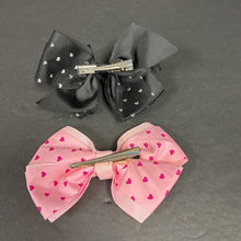Load image into Gallery viewer, 2pk Heart Hairbow Clips
