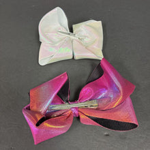 Load image into Gallery viewer, 2pk Shiny Hairbow Clips
