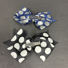 Load image into Gallery viewer, 2pk Polka Dot/Chevron Hairbow Clips
