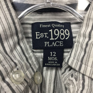 boys place gray/wht bttn-dwn