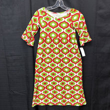 Load image into Gallery viewer, 80% Nylon 20% 3/4 Sleeve Spandex Patterned Dress (NEW)
