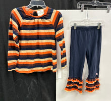 Load image into Gallery viewer, 95% Cotton 5% Spandex 2pc Striped Ruffle Outfit (NEW)
