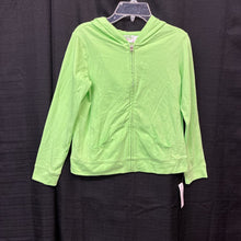 Load image into Gallery viewer, 57% Cotton 38% Polyester 5% Spandex Hooded Zip Up Top (NEW)
