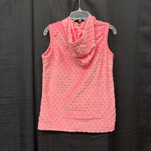 Load image into Gallery viewer, 100% Polyester Textured Hooded Zip Up Vest Top (NEW)
