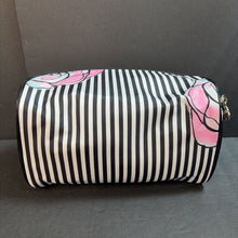 Load image into Gallery viewer, Striped Flower Cosmetics Bag (Lancome)
