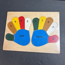 Load image into Gallery viewer, 12pc Counting Fingers Wooden Puzzle (NEW)
