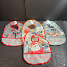 Load image into Gallery viewer, 4pk Holiday Bibs (Fourth of July, Halloween,Christmas, &amp; Thanksgiving)
