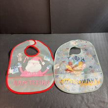 Load image into Gallery viewer, 4pk Holiday Bibs (Fourth of July, Halloween,Christmas, &amp; Thanksgiving)
