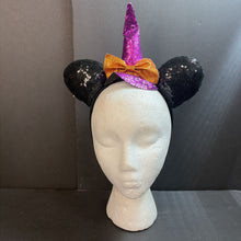Load image into Gallery viewer, Minnie Mouse Halloween Sequin Witch Ears Headband Disney
