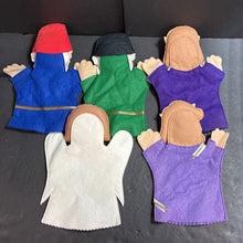 Load image into Gallery viewer, 5pk Bible Characters Felt Hand Puppets
