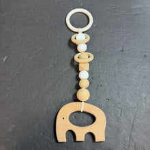 Load image into Gallery viewer, Wooden Elephant Teether Attachment Toy
