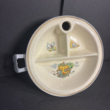 Load image into Gallery viewer, "Peter, Peter, Pumpkin Eater" Ceramic Divided Food Warmer Dish 1940's/1950's Vintage Collectible (Majestic Products)
