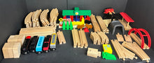 Load image into Gallery viewer, Wooden Train Set w/Trains &amp; Accessories
