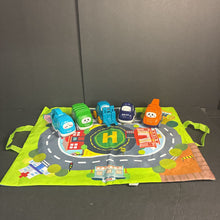 Load image into Gallery viewer, Car Raceway Track Playmat/Storage Bag w/Vehicles
