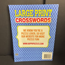 Load image into Gallery viewer, Large Print Crosswords: Volume 170 -activity paperback
