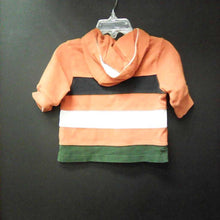 Load image into Gallery viewer, boys gymboree orange striped hooded shirt
