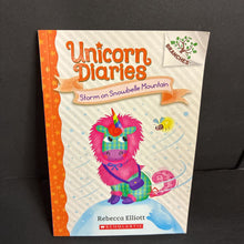 Load image into Gallery viewer, Storm on Snowbelle Mountain (Unicorn Diaries) (Rebecca Elliot) -series paperback
