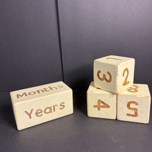 Load image into Gallery viewer, Wooden Baby Age Milestone Blocks

