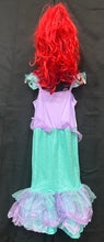 Load image into Gallery viewer, Ariel Mermaid Dress w/Wig Disney
