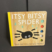 Load image into Gallery viewer, Itsy Bitsy Spider: Touch and Trace Nursery Rhymes (Emily Bannister) -board
