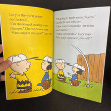 Load image into Gallery viewer, Make a Trade, Charlie Brown! (Ready to Read Level 2) (Charles M. Schulz) (Sports: Baseball) (Peanuts) -character reader paperback
