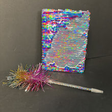 Load image into Gallery viewer, Reverse Sequin Journal Notebook w/Pen (NEW)
