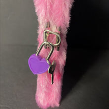 Load image into Gallery viewer, Plush Heart Journal Notebook w/Lock &amp; Key (NEW)
