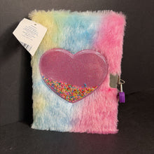 Load image into Gallery viewer, Plush Heart Journal Notebook w/Lock &amp; Key (NEW)
