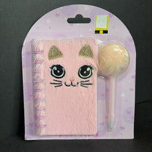Load image into Gallery viewer, Plush Cat Diary Notebook w/Pen (NEW)
