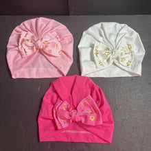 Load image into Gallery viewer, 3pk Girls Infant Star Bow Hats
