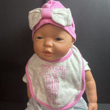 Load image into Gallery viewer, Girls Hat &amp; Bib Set
