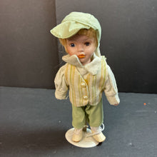 Load image into Gallery viewer, Porcelain Boy Doll in Striped Outfit (Far East Brokers)
