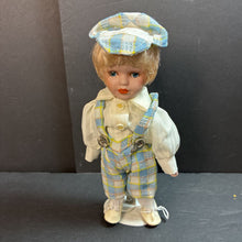 Load image into Gallery viewer, Porcelain Boy Doll in Plaid Outfit (Far East Brokers)
