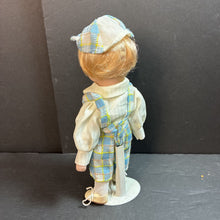 Load image into Gallery viewer, Porcelain Boy Doll in Plaid Outfit (Far East Brokers)
