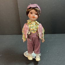 Load image into Gallery viewer, Porcelain Boy Doll in Overall Outfit (Far East Brokers)
