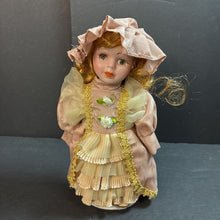 Load image into Gallery viewer, Porcelain Doll in Ruffle Flower Dress (Far East Brokers)
